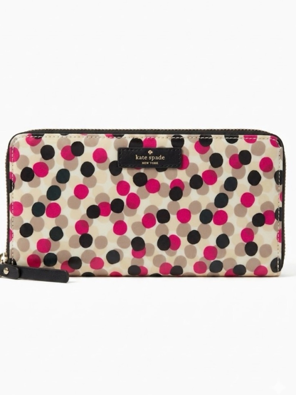 Kate Spade Spencer Cabana Dot Zip Around Continental Wallet
